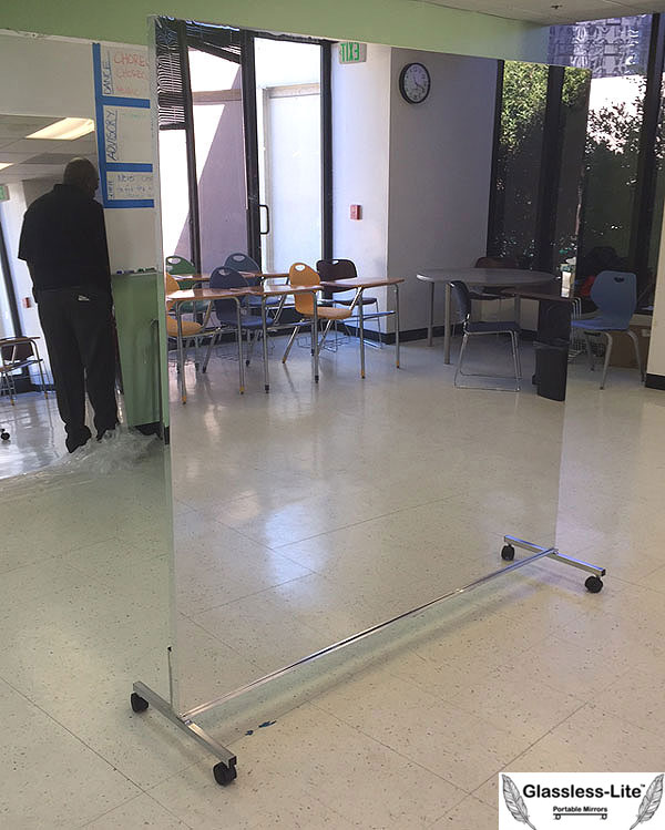 Glassless Mirrors On Wheels, 5ft X 4ft Gym Mirror