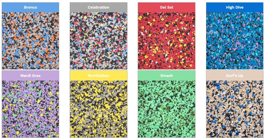 colored rubber floors