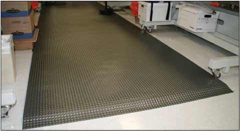 3' x 6.6" 1/2'' Thick  Corrugated Foam Surface Anti Fatigue Matting Industrial. 